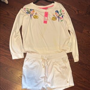 Rare. Lily Pulitzer White shirt and shirt set.